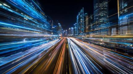 Fototapeta premium commute,transit,traffic,vehicle,speed,transportation,motion,abstract,architecture,street,energy,design,city,technology,future,concept,movement,urban,innovation,dynamic