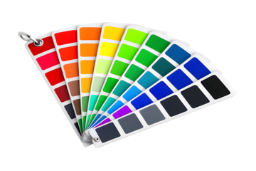 stylish elegant modern detailed professional high quality Color Palette Fan with Black Background