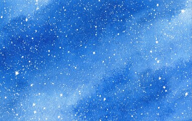 Fototapeta premium Abstract starry night sky, watercolor effect