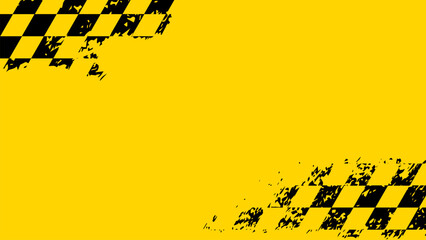 Racing Flags Grunge Checkered Flag Race Background.