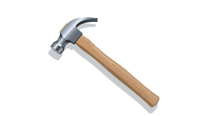 Isolated hammer tool for carpentry and construction projects illustration