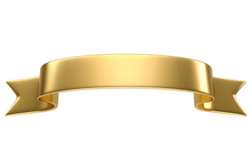 modern detailed professional high quality A shiny gold ribbon against a black background