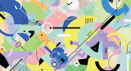 Abstract geometric shapes and lines background.