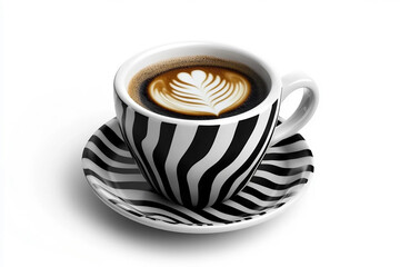 Bold Zebra Striped Coffee Cup