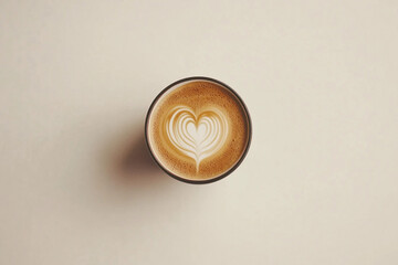 Cappuccino Cup with Frothy Milk Foam