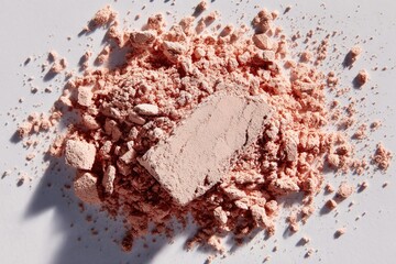 Crushed peach-toned powder
