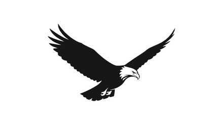 Obraz premium Bald Eagle Flying with Spread Wings.