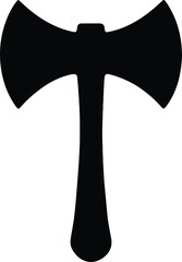 Axe silhouette, minimalist black, vector transparent