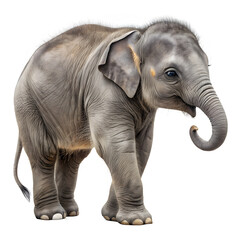 Obraz premium Asian baby elephant isolated on transparent background 