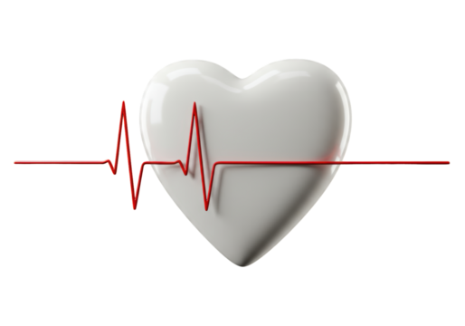 Isolated heart monitor displays patient's heartbeat for cardiology or medical diagnostic use