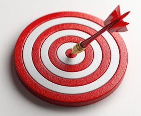 Red dart target, precisely aimed (1)