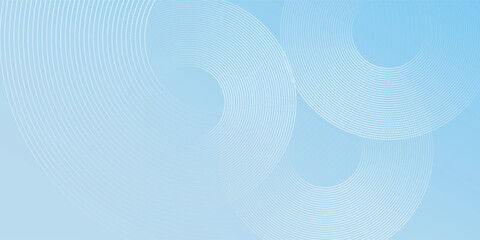 Modern abstract minimalist banner background, pastel colorful, blue and white gradations. Circle effect style geometric simple art.Eps 10
