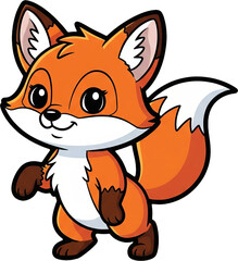 Obraz premium Cute fox character