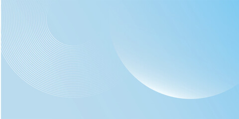 Obraz premium Modern abstract minimalist banner background, pastel colorful, blue and white gradations. Circle effect style geometric simple art.Eps 10