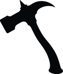 Hammer silhouette, clean minimal, vector transparent