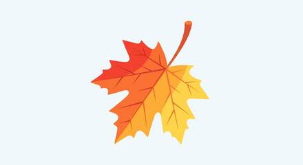 Fototapeta premium Autumn Maple Leaf Vibrant Fall Colors Illustration