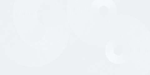 Abstract white glowing geometric lines on gray background. Modern shiny blue circle lines pattern. Futuristic technology concept.Eps 10