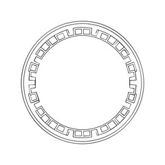 Naklejka premium Minimalist thin line elegant circle frame, simple design