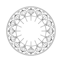 Obraz premium Abstract geometric circle ornament, border, and frame vector