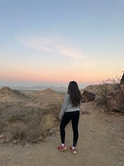 woman hiking in arizona mountains 