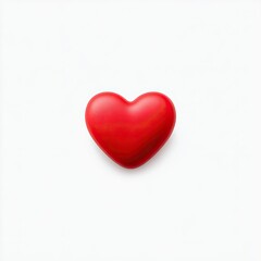 Fototapeta premium Red heart shape, glossy, isolated