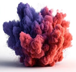 Colorful powder explosion on white (3)
