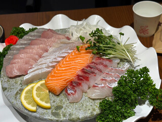 Assorted Fresh Sashimi Food Photo