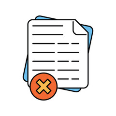 Obraz premium Paperless lineal color line icon with white background vector stock illustration