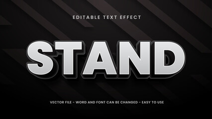 Stand editable text effect  3d editable text style