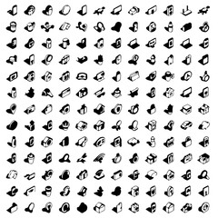 Fototapeta premium A detailed collection of product icon in a flat illustration style. Each icon represent different product in daily life