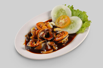 Squid in butter sauce