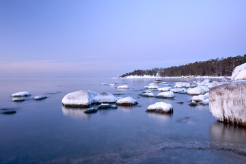 winter landscape with sea