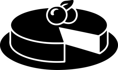cheesecake silhouette vector illustration