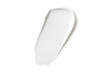 White cream texture isolated on transparent background, ideal for beauty, skincare, and cosmetic projects