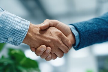 Sustainable future through professional connections professionals shaking hands