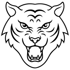 Obraz premium Angry Tiger Head