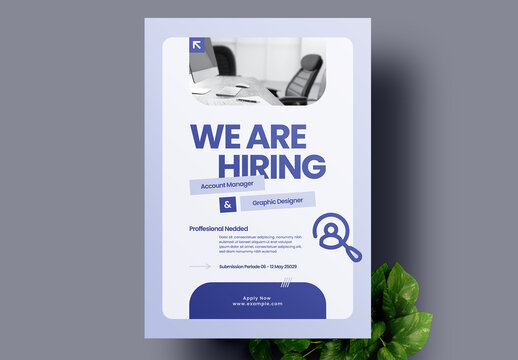 We Are Hiring Flyer Layout