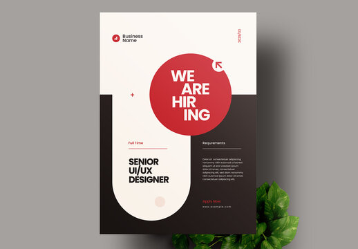 Modern We're Hiring Flyer