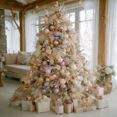 Christmas decoration with Christmas tree