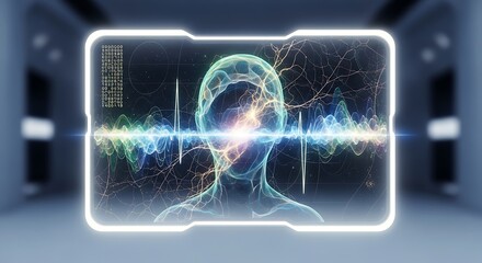 Digital Brain Scan Revealing Neural Network and Data Flow