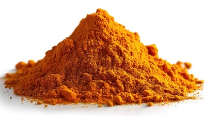 Pile of bright orange spice powder