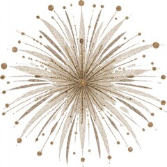 Obraz premium Golden firework burst design