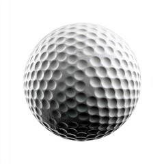Close-up of a golf ball against white