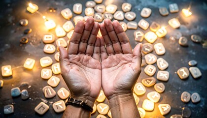 Mystic Hands and Runes: A Spiritual Awakening