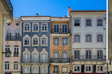 Obraz premium Coimbra, city in Portugal, typical houses 
