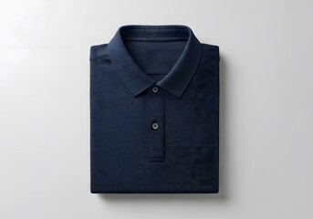 Naklejka premium Navy Blue Polo Shirt Mockup Apparel Design Template