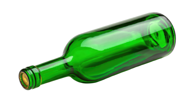 Green glass wine bottle - Powered by Adobe