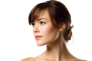 Portrait of a beautiful young woman alone