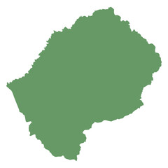 map of lesotho green