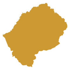 map of lesotho land